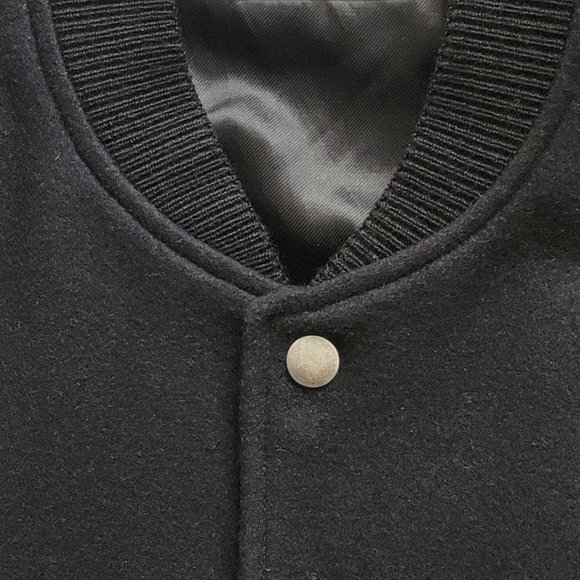 Saint Laurent YSL "HEAVEN" Teddy Bomber Jacket Black Leather & Wool - Picture 2 of 16